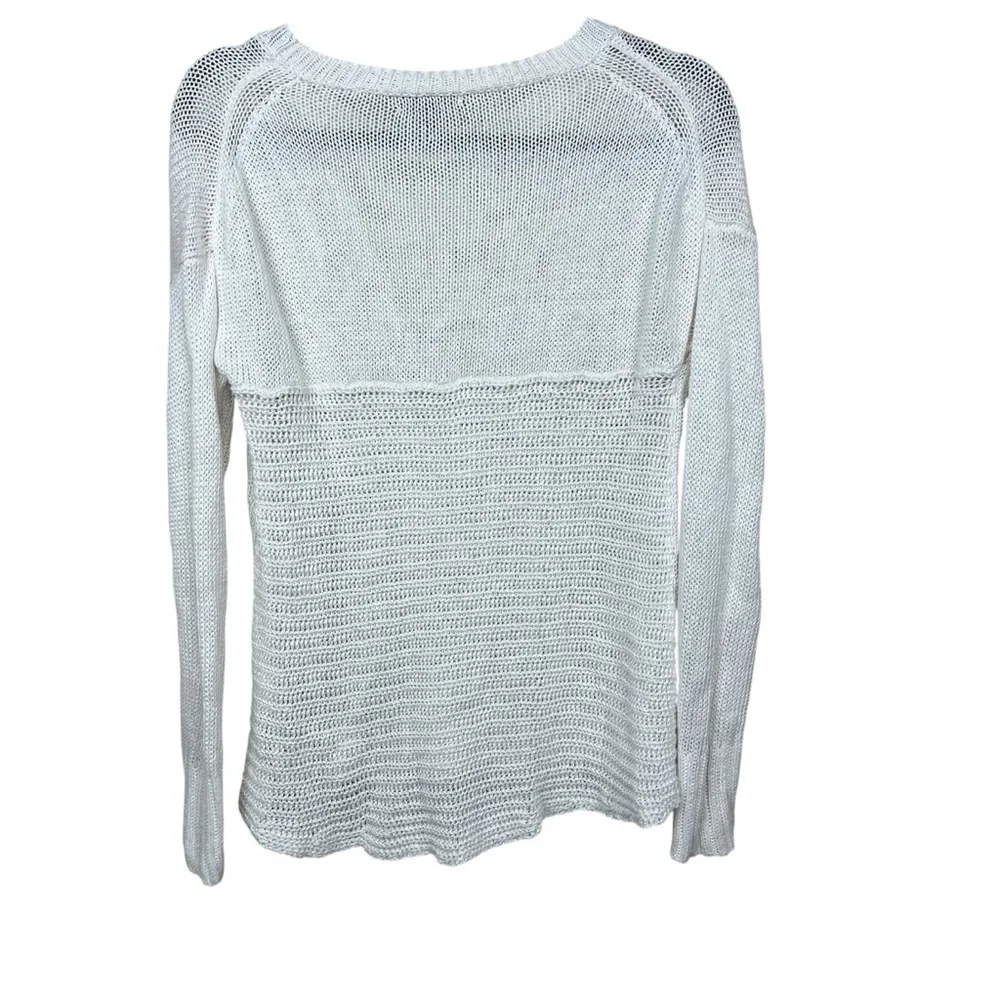 🎁 J. Crew White Linen Knit Sweater XS